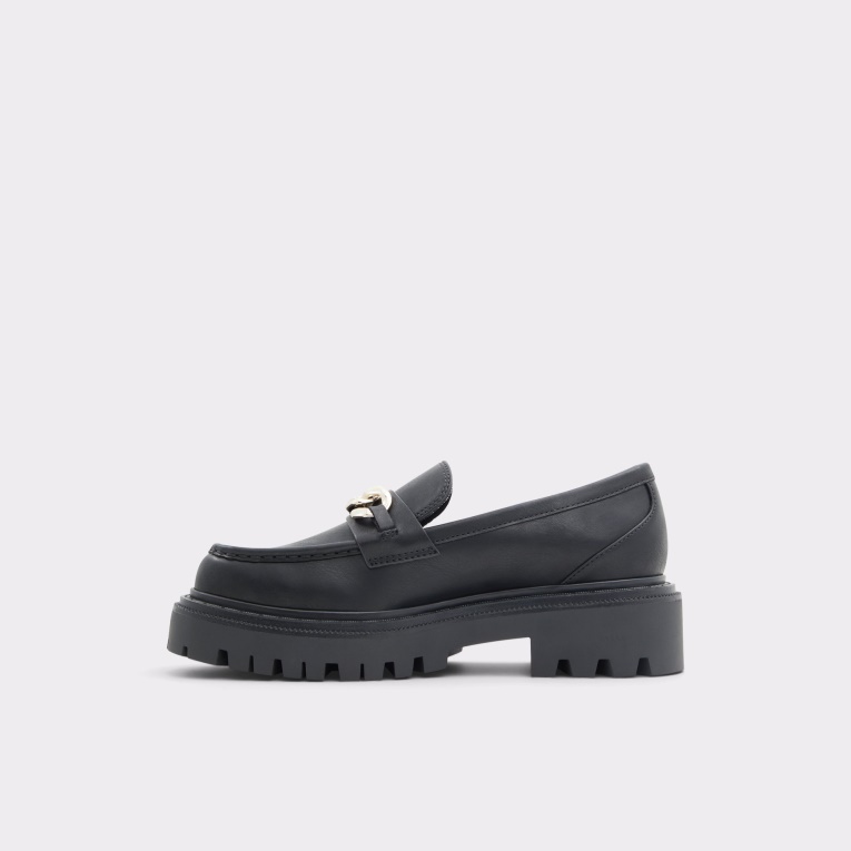 Mocasines Brixton Lisos Sintético Negro Suela Dentada Moda Aldo