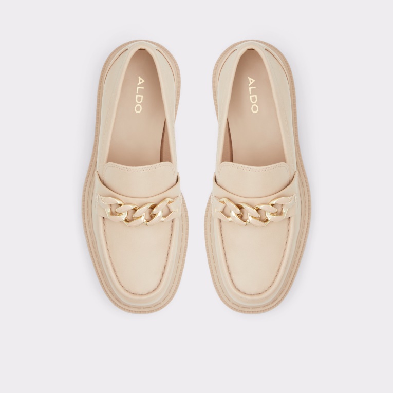 Mocasines Brixton Con Suela Dentada Beige Medio Aldo Fashion
