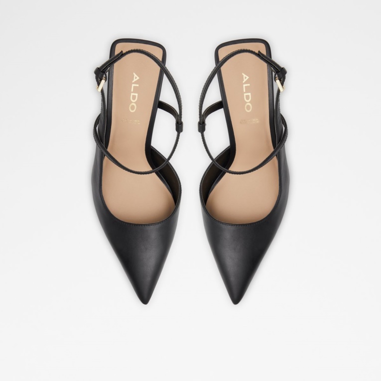 Aldo Morena Tiras Zapato De Tacón Negro Moda