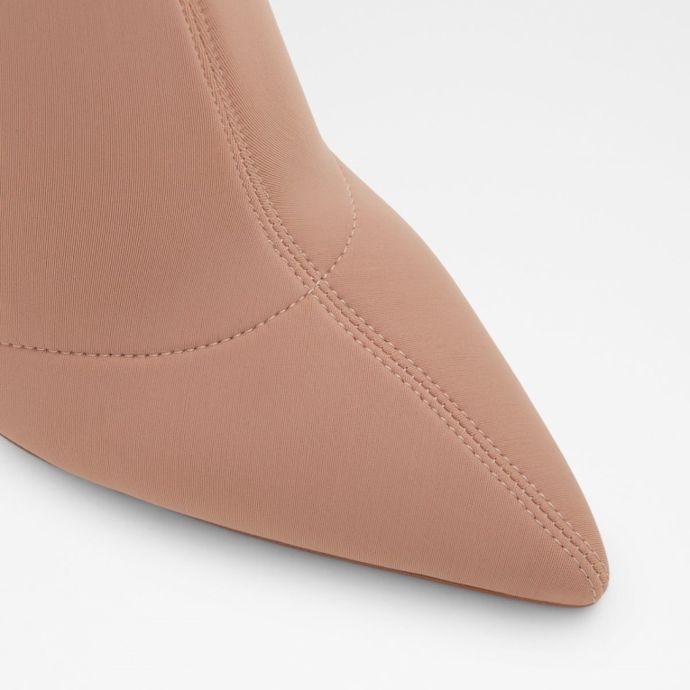 Aldo Fashion Low Stock Botines Carmina Tacón De Aguja Beige Claro