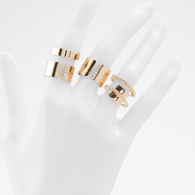 Anillo Catta Multicolor Dorado Transparente De Aldo