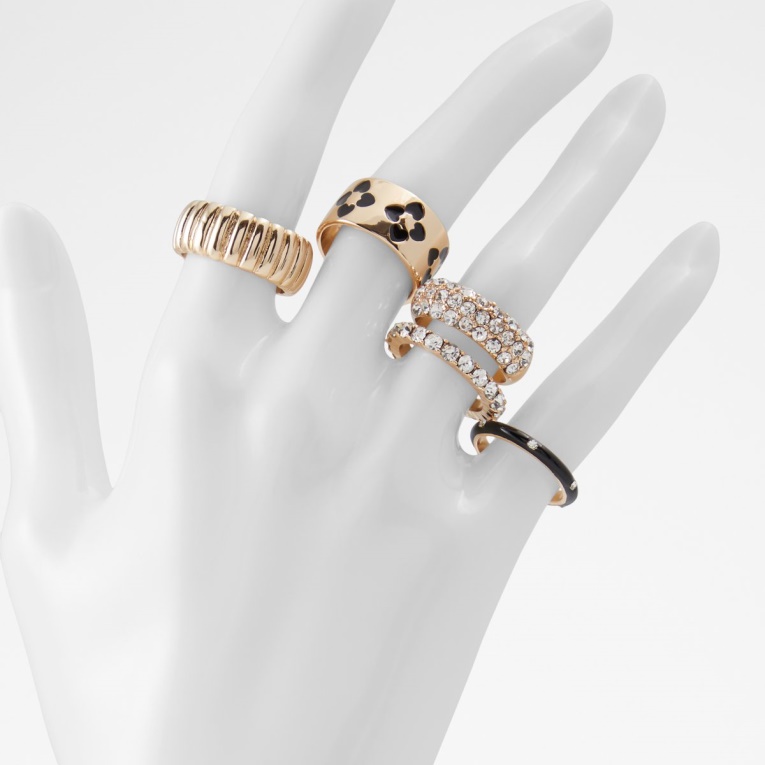 Aldo Fashion Anillo Caylan Negro-oro Multi