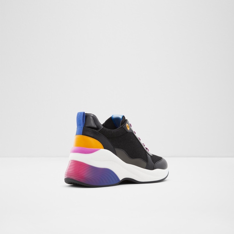 Moda Aldo Cerina Cuña Zapatilla De Deporte Negro