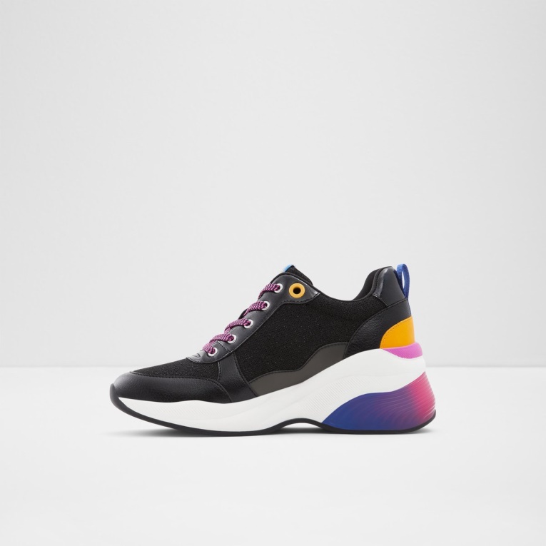 Moda Aldo Cerina Cuña Zapatilla De Deporte Negro