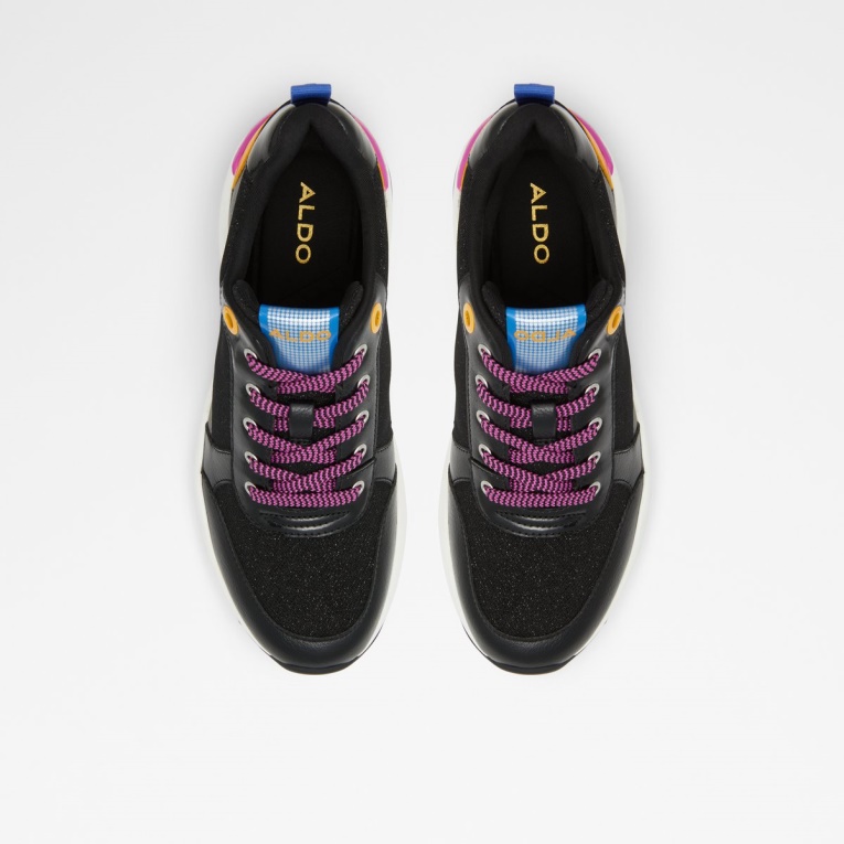 Moda Aldo Cerina Cuña Zapatilla De Deporte Negro