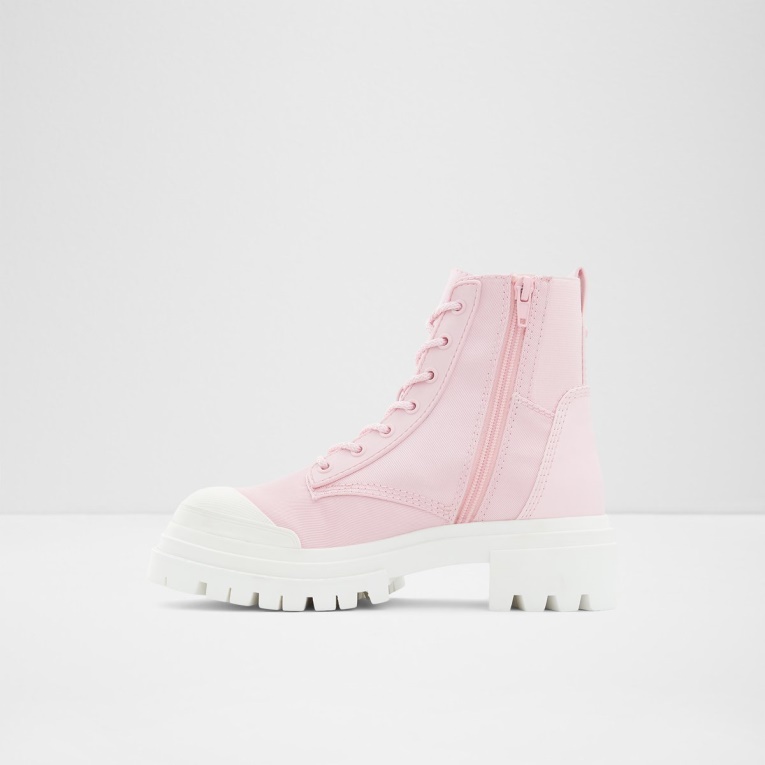 Moda Rosa Charline Combat Bota Lug Suela Aldo