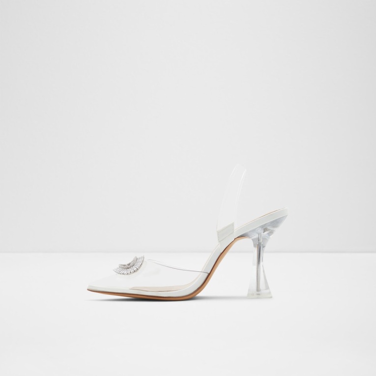 Moda Blanco Aldo Cheers Sling Back Tacón Alto