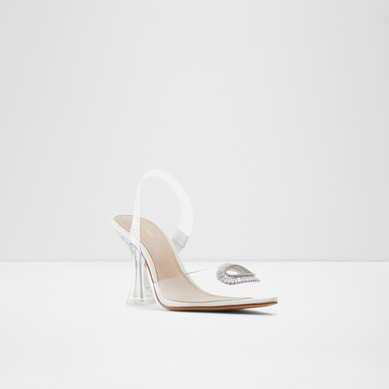 Moda Blanco Aldo Cheers Sling Back Tacón Alto