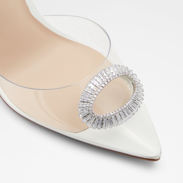 Moda Blanco Aldo Cheers Sling Back Tacón Alto