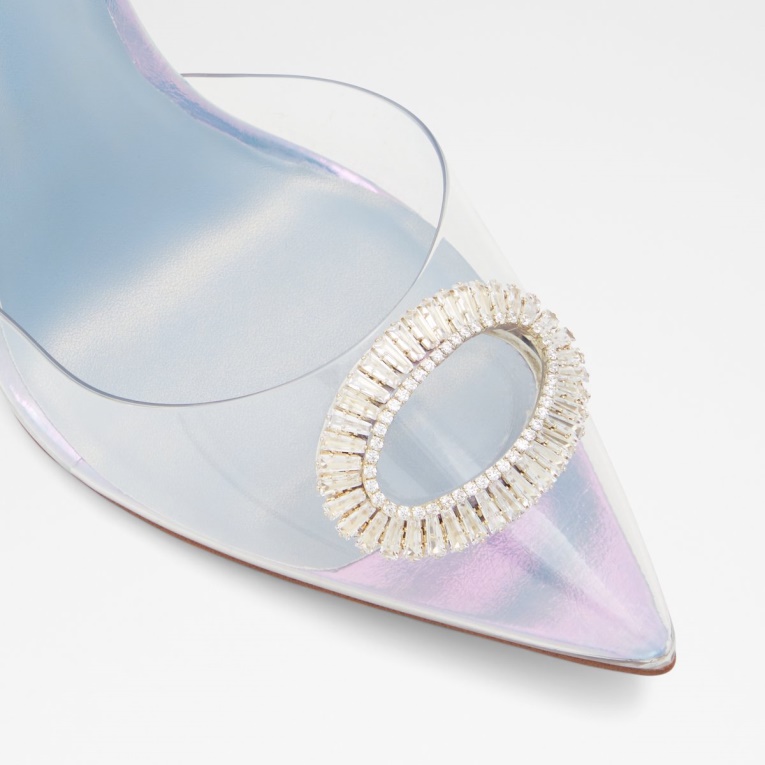 Aldo Fashion Cheers Sling Back Tacón Alto Púrpura