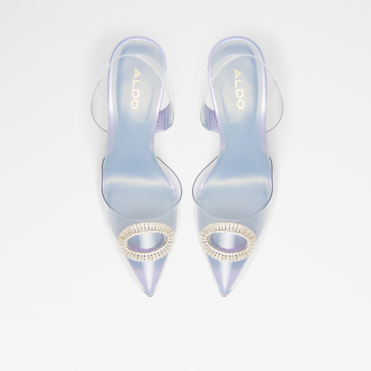 Aldo Fashion Cheers Sling Back Tacón Alto Púrpura