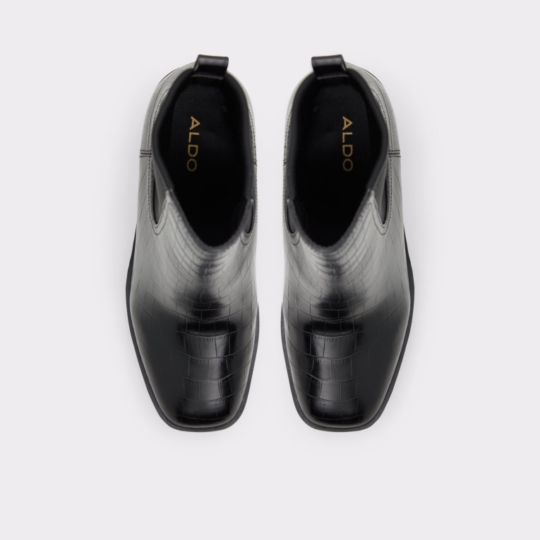 Chetta Cuero Negro Croco Aldo Moda