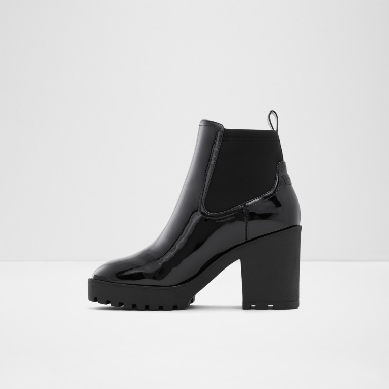 Aldo Fashion Chetta Chelsea Boot Lug Suela Negro Sintético