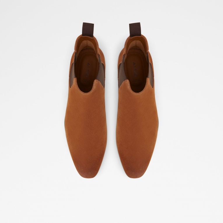 Botín Chelsea De Cordones Aldo De Moda Coñac