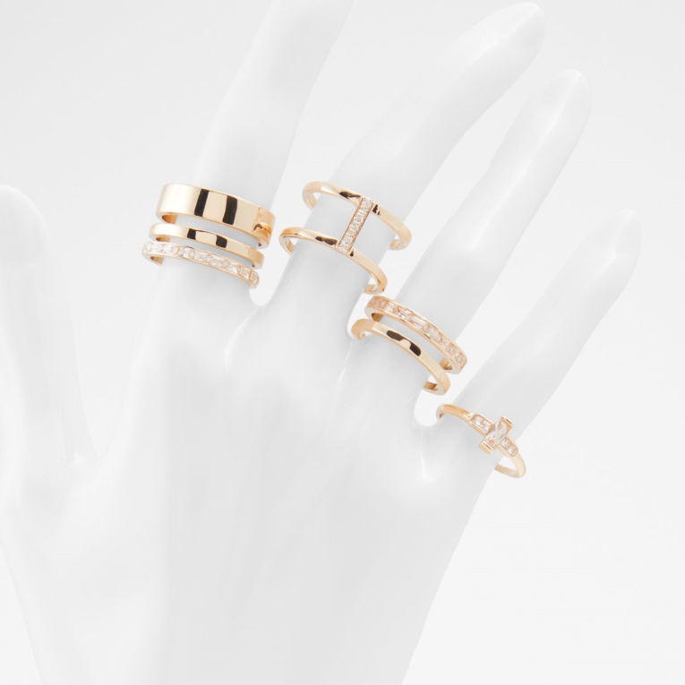Moda Aldo Cralecan Anillo Oro-transparente Multi