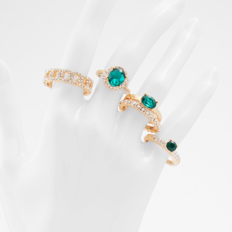 Anillo Crohatlan Verde Oscuro De Aldo Fashion