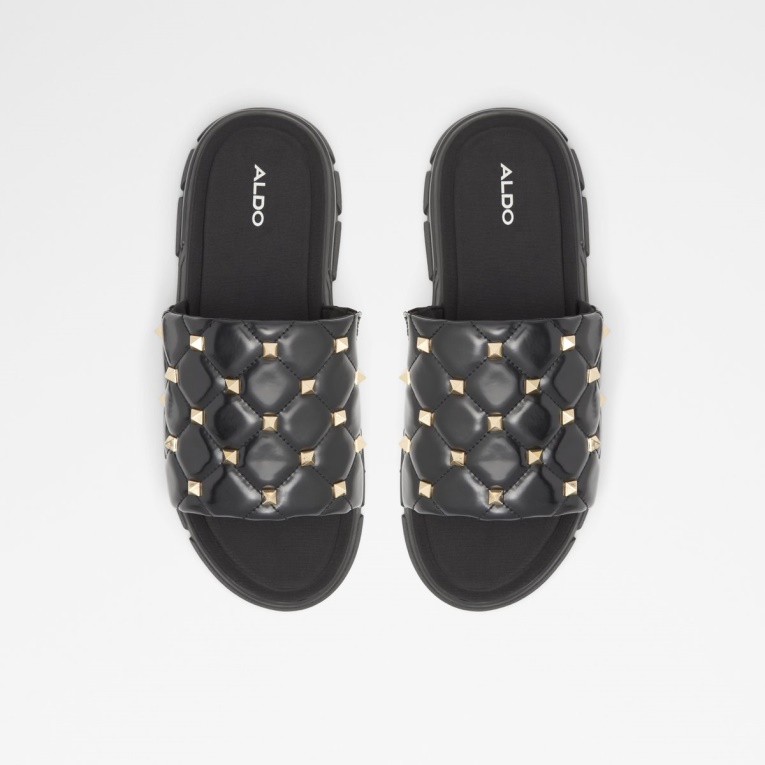 Cuciro Chanclas Moda Negro Charol Sintético Aldo