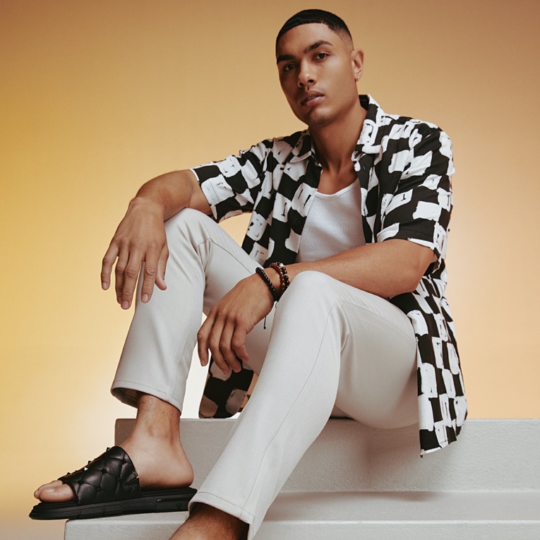 Sandalia Tipo Chanclas Cuciro Lisas Sintéticas Negras Moda Aldo