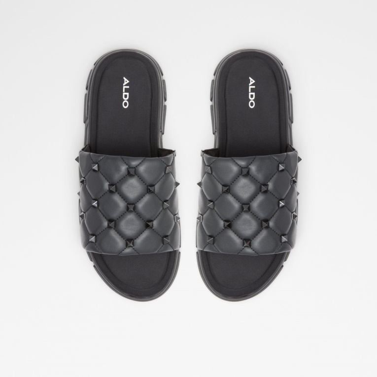 Sandalia Tipo Chanclas Cuciro Lisas Sintéticas Negras Moda Aldo