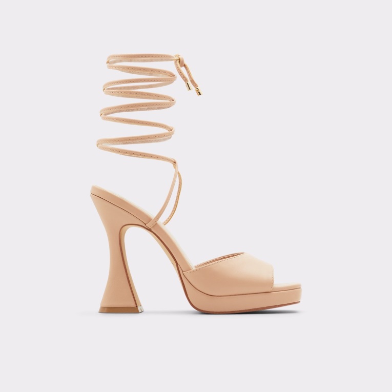 Mule Con Tacón Daphnee De Aldo Fashion Beige Medio