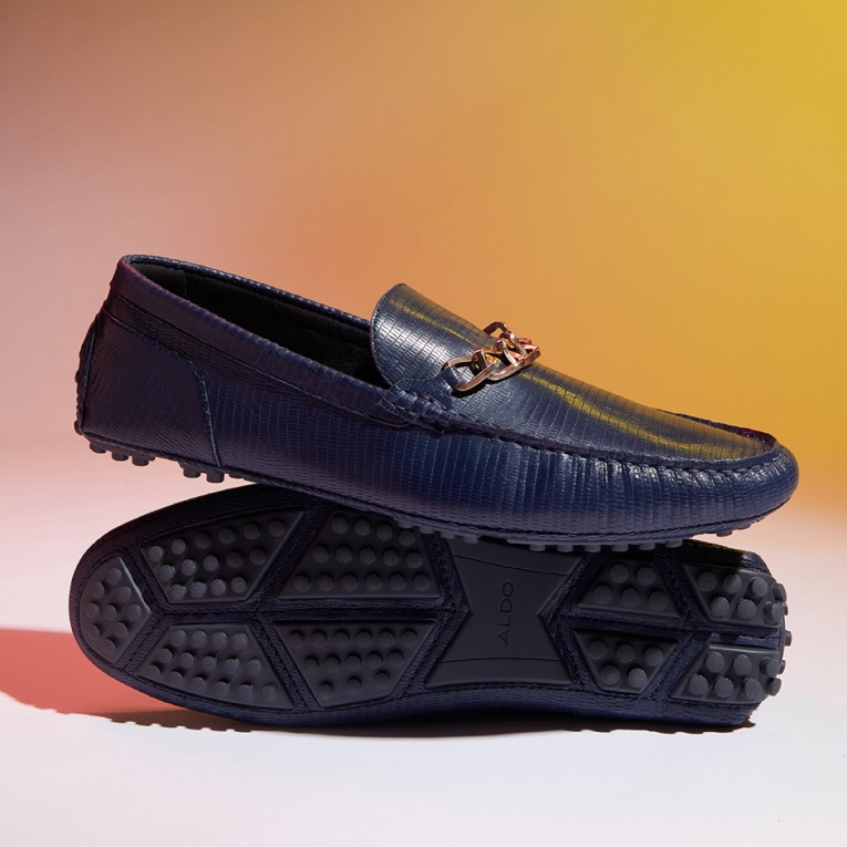 Aldo Davinch Zapato De Conducir Azul Marino Moda