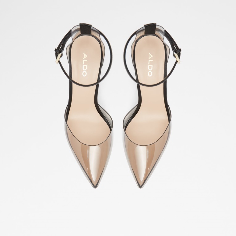 Zapato Negro De Tacón Con Tiras Deedee De Aldo