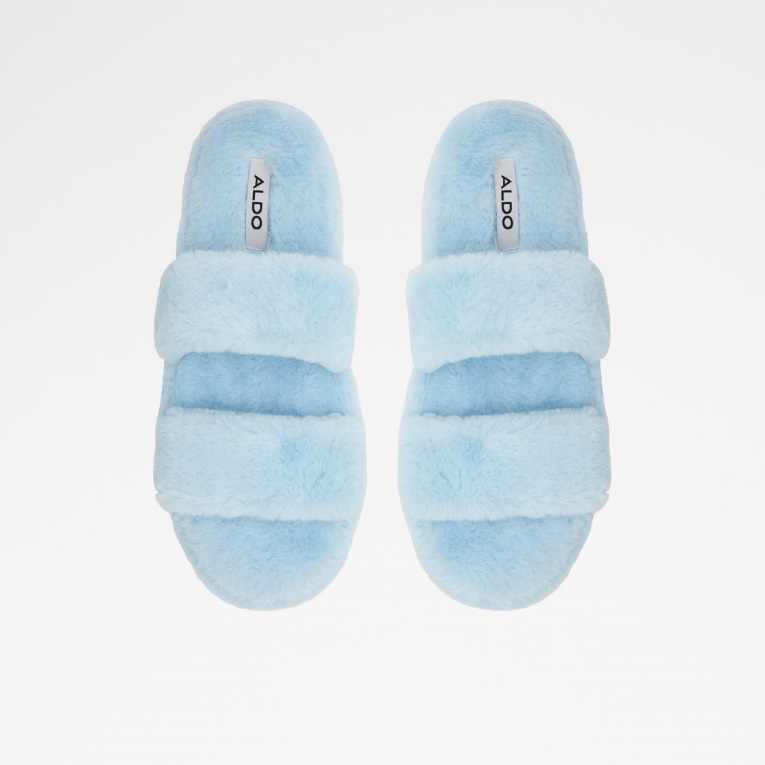 Pantuflas De Moda Azul Claro Aldo Devaessi
