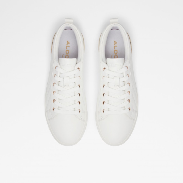 Blanco Sintético Acolchado Moda Aldo Dilathielle Zapatillas Bajas Suela De Copa