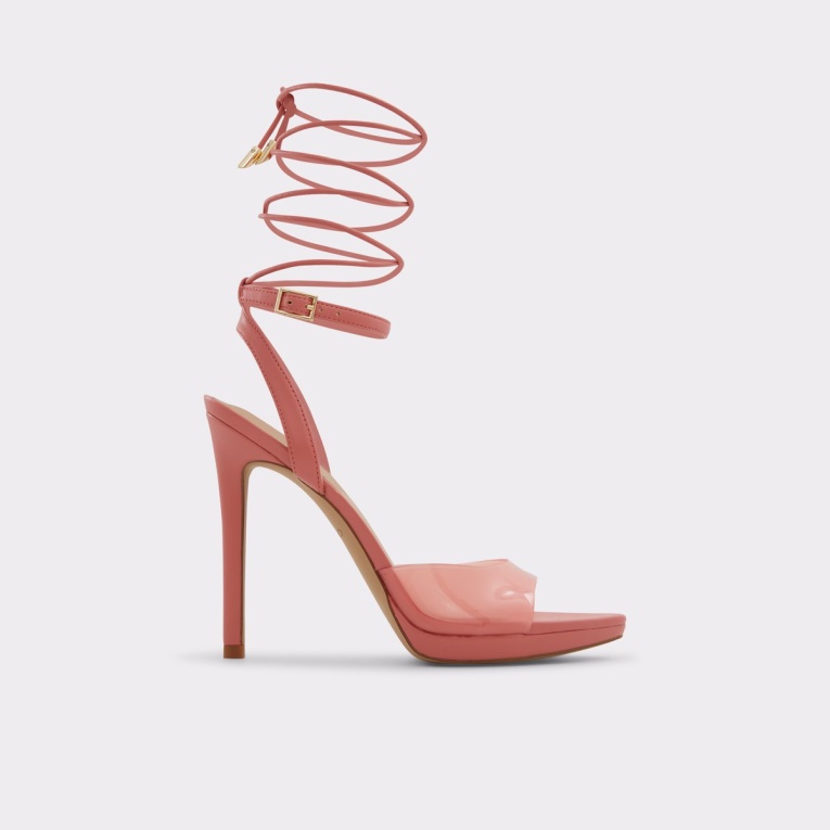 Moda Rosa Aldo Docilla Sandalia De Tacón Con Tiras Plataforma Stiletto