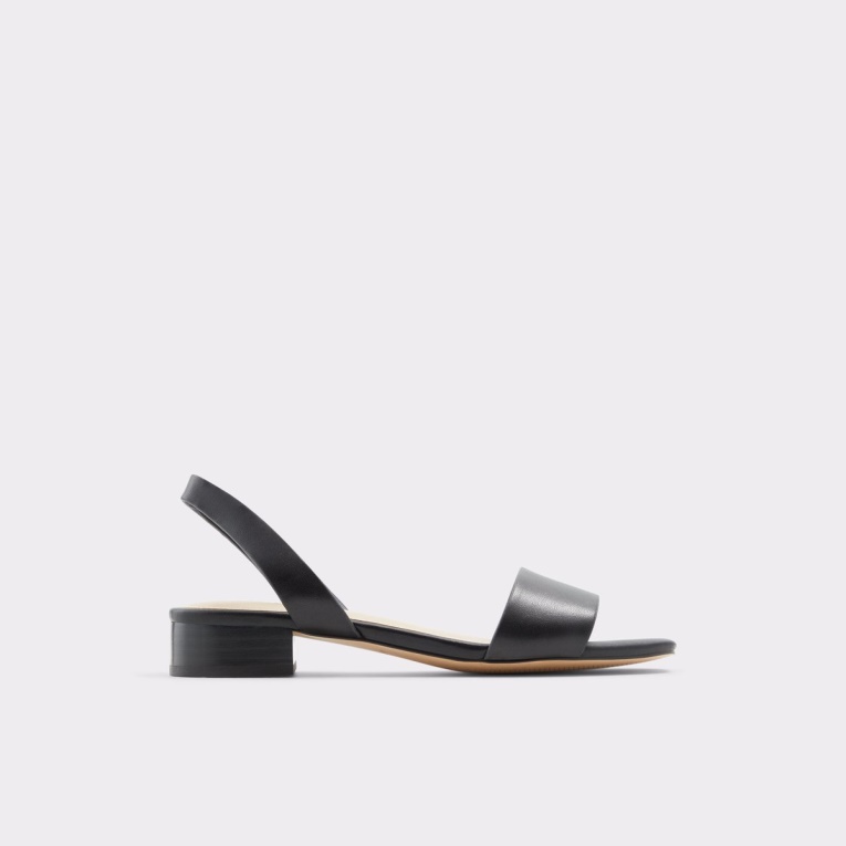 Aldo Doredda Sling Back Flat Sandalia Tacón Bloque Negro Moda