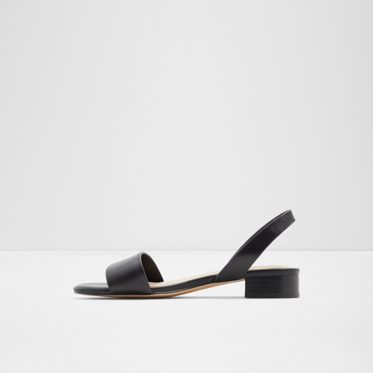 Aldo Doredda Sling Back Flat Sandalia Tacón Bloque Negro Moda