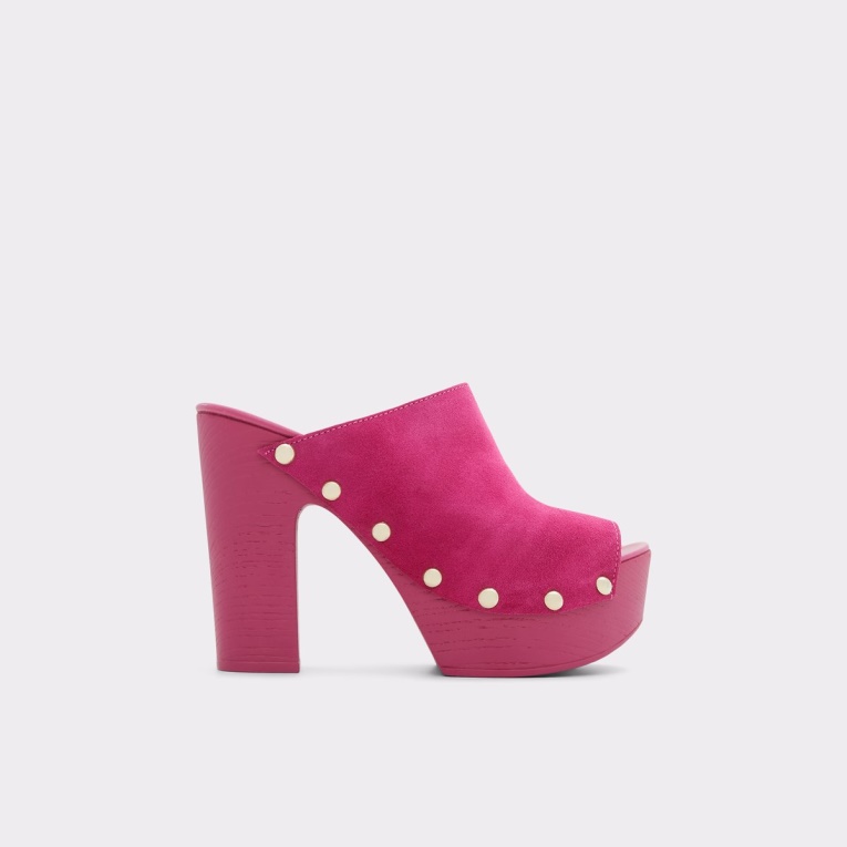 Drenania Mule Tacón Plataforma Aldo Moda Rosa