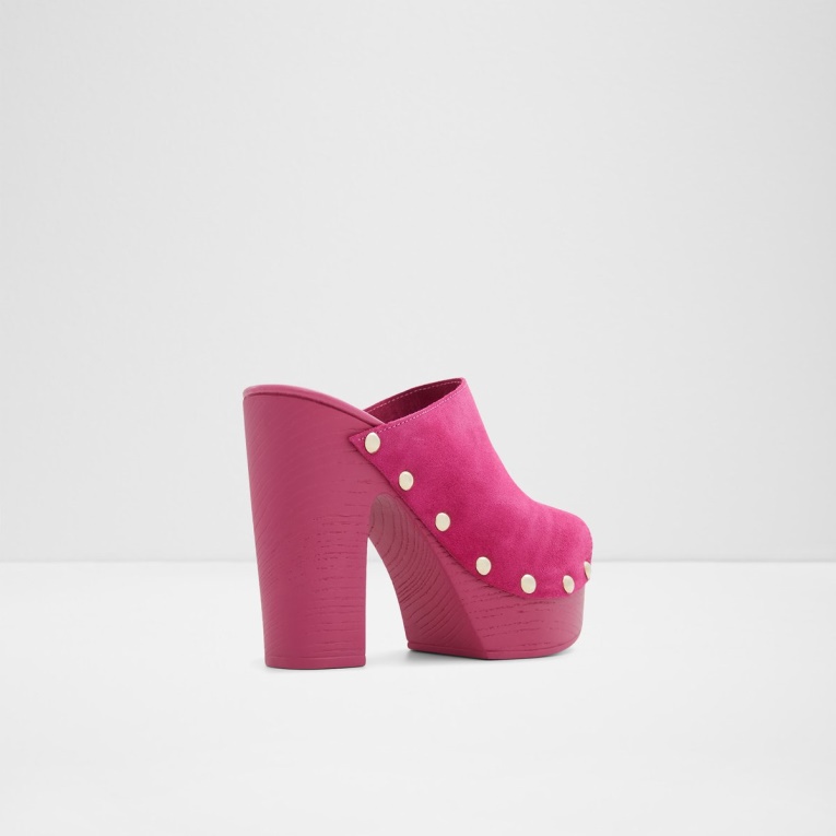 Drenania Mule Tacón Plataforma Aldo Moda Rosa