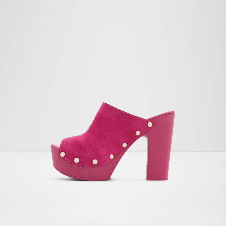 Drenania Mule Tacón Plataforma Aldo Moda Rosa