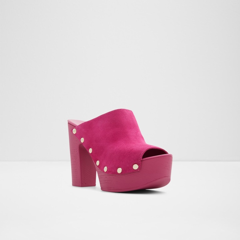 Drenania Mule Tacón Plataforma Aldo Moda Rosa
