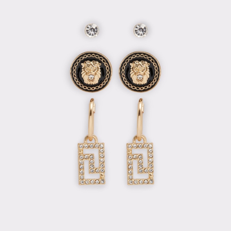 Aretes Aldo Black-Gold Multi Fashion Last Chance Drievia