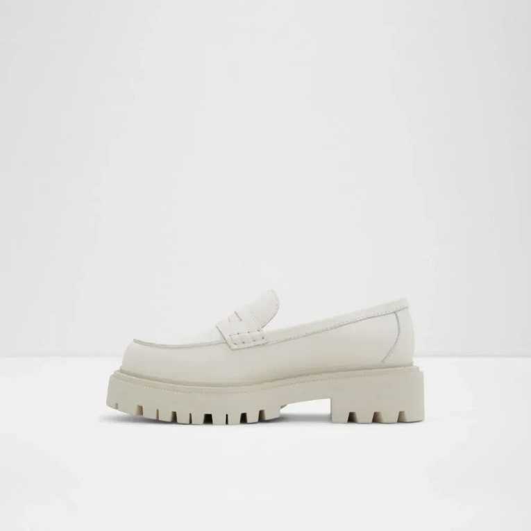 Moda Aldo Bigstrut Women's Lug Sole Penny Loafer Otro Blanco