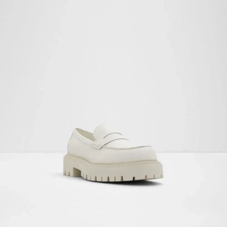 Moda Aldo Bigstrut Women's Lug Sole Penny Loafer Otro Blanco