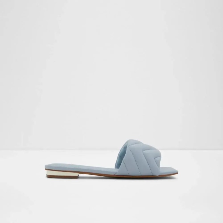 Sandalia Plana De Mujer Moniq Azul Claro Moda Aldo