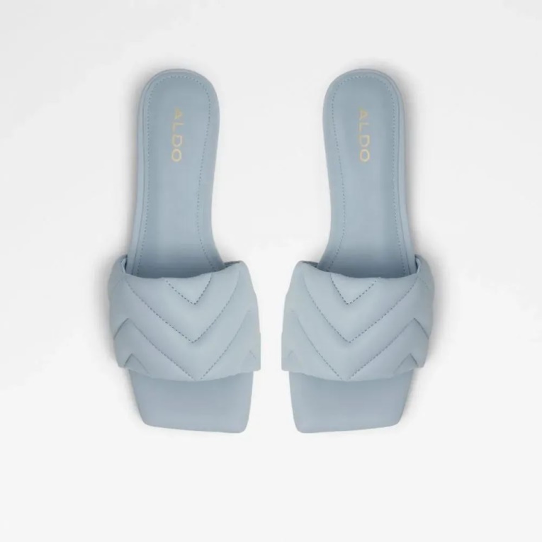 Sandalia Plana De Mujer Moniq Azul Claro Moda Aldo