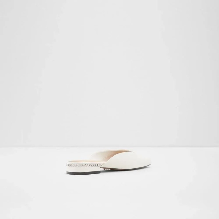 Mule Blanco Pridiaflex De Mujer Con Puntera Cuadrada De Aldo