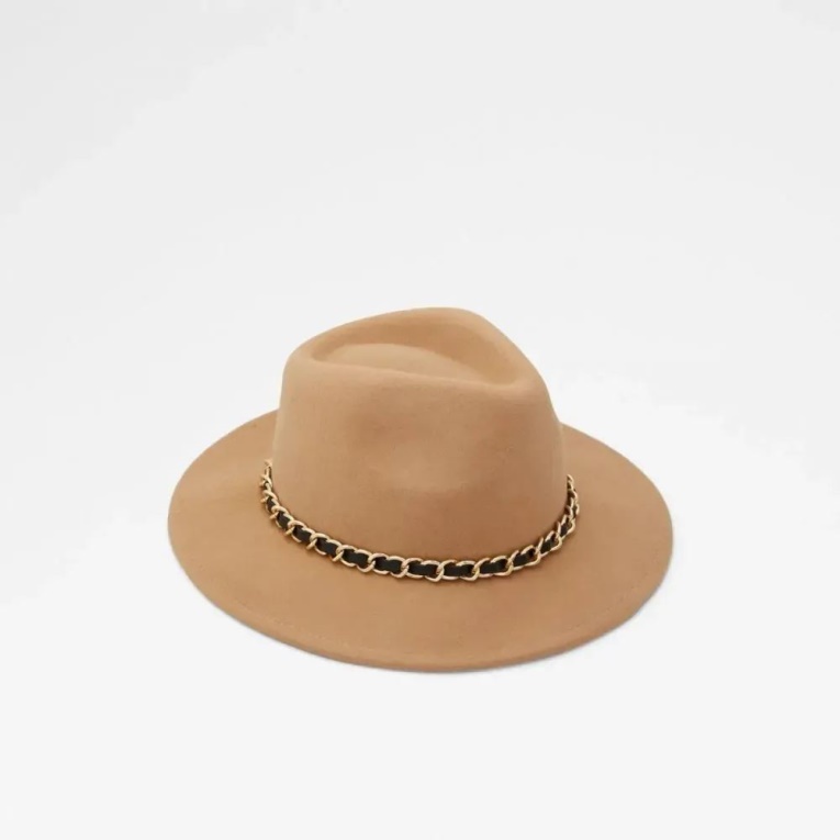 Wesley Accesorios De Mujer Sombrero Fedora Aldo Fashion Beige Medio