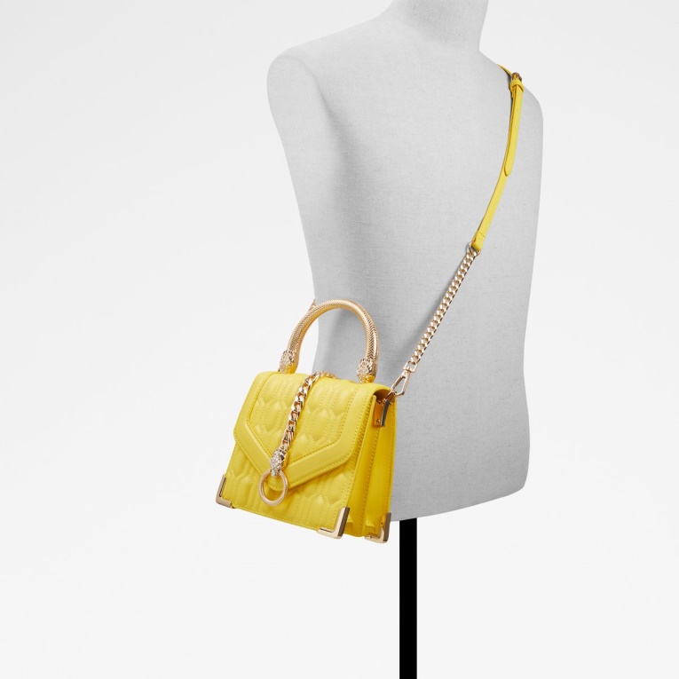 Bolso Aldo Easwen Con Asa Superior Amarillo Moda