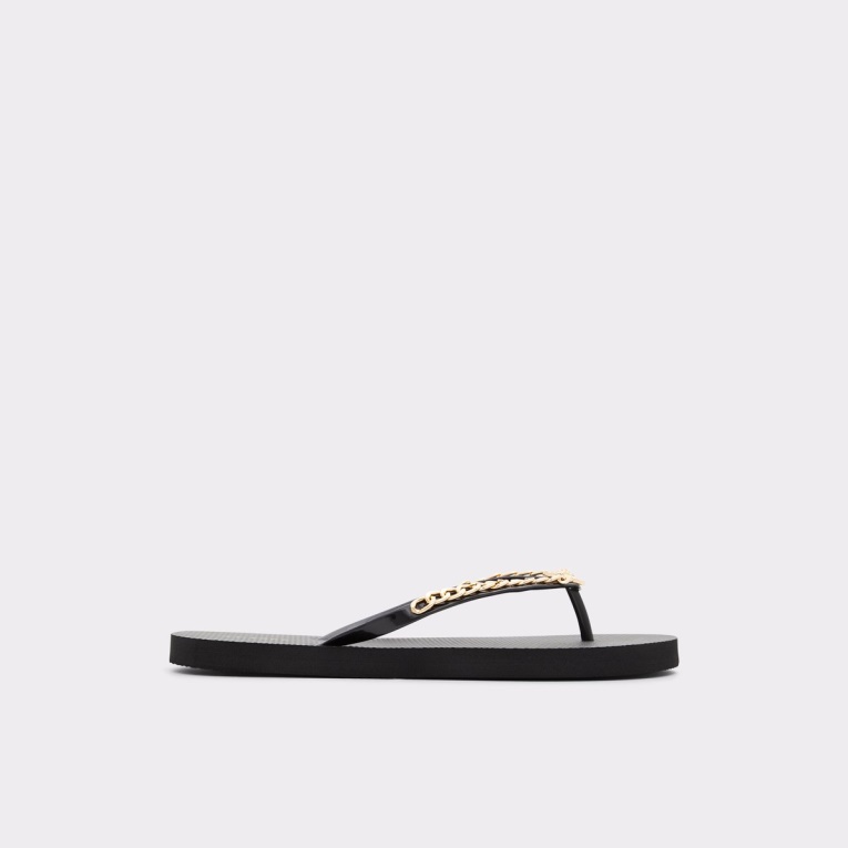 Sandalia Plana Fashion Negro-oro Multi Enaldar Aldo