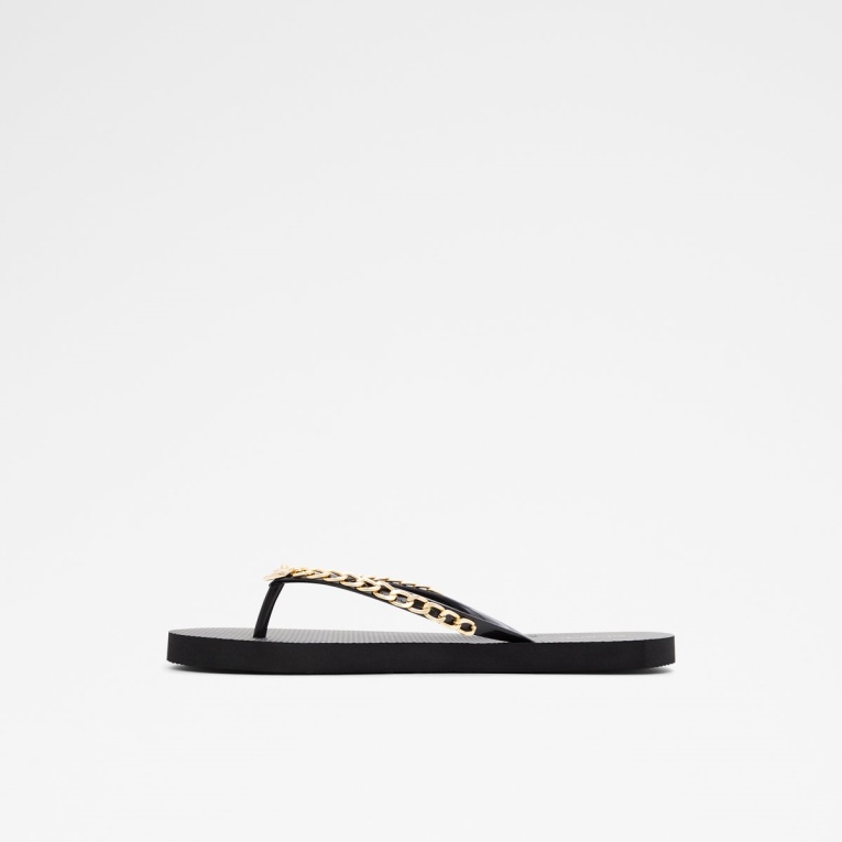 Sandalia Plana Fashion Negro-oro Multi Enaldar Aldo