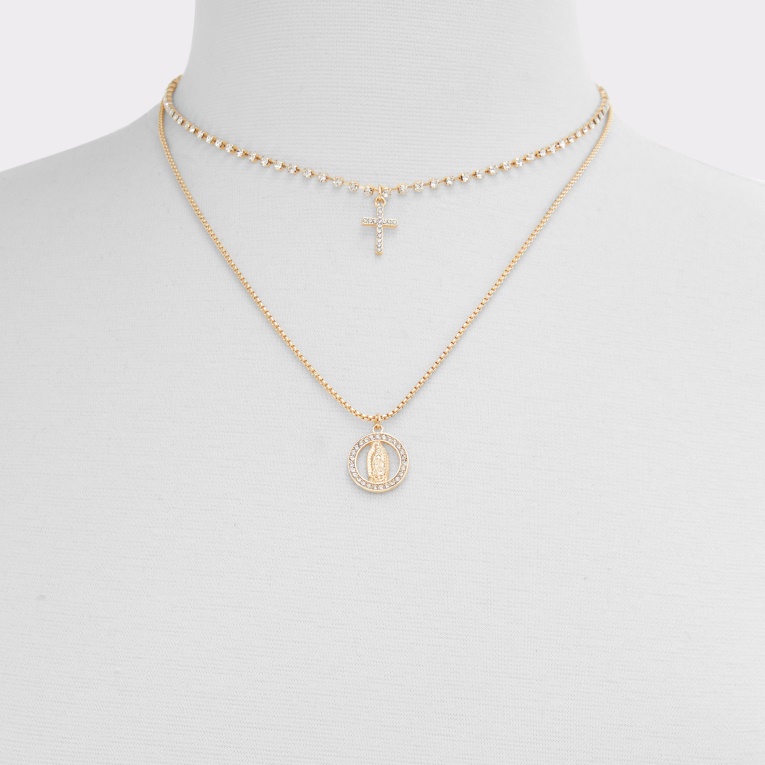 Collar Eowoldan De Moda Multi Aldo Dorado Transparente