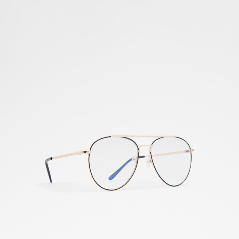 Gafas De Sol De Aviador Con Múltiples Epinel Negro Y Dorado Moda Aldo