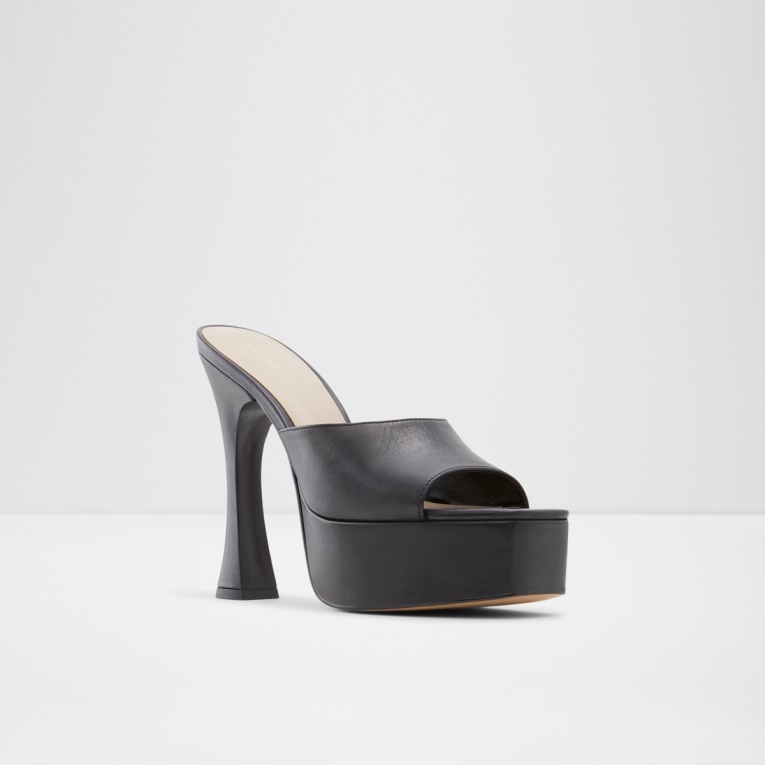 Aldo Fashion Faraah Sandalia De Tacón Alto Bloque Negro
