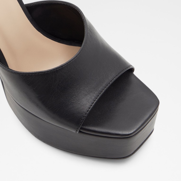 Aldo Fashion Faraah Sandalia De Tacón Alto Bloque Negro