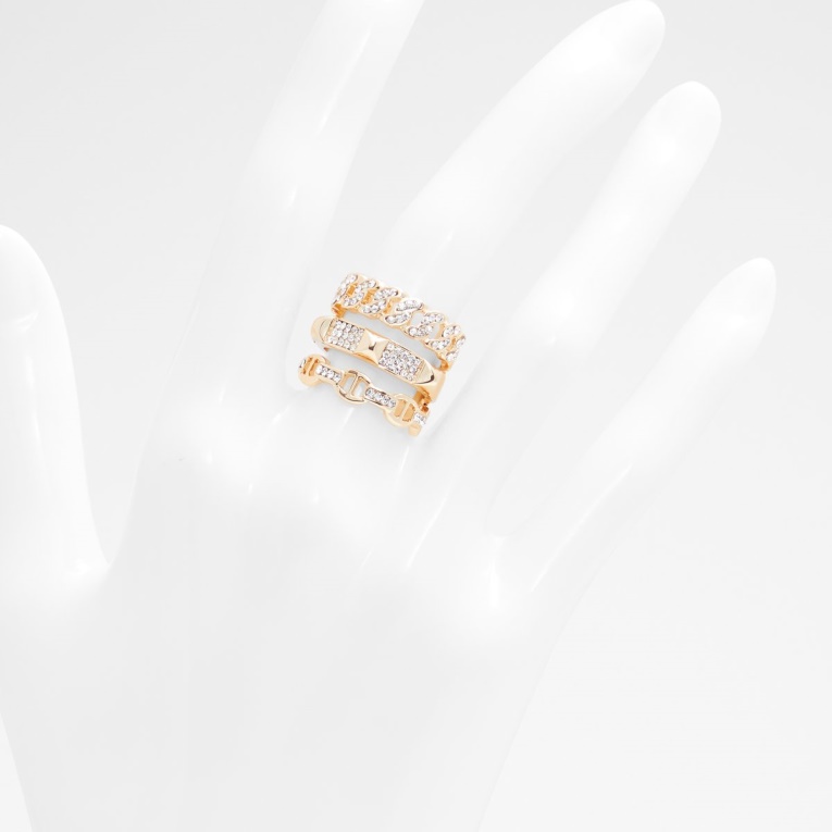 Febriclyaw Anillo Moda Aldo Dorado-transparente Multi